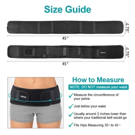 Si Belt Sacroiliac Belt for Women and Men That Alleviate Sciatic, Pelvic,Lower Back and Leg Pain, Stabilize SI Joint,Breathable Anti-Slip Sacroiliac Hip Brace Fit Hip Size 30" - 45"