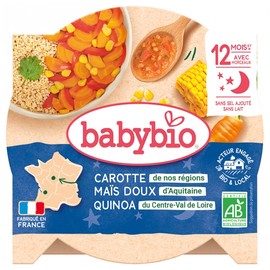 Babybio Bonne Nuit Carrot Fondue Sweet Corn Quinoa 12 Months + Organic 230 g
