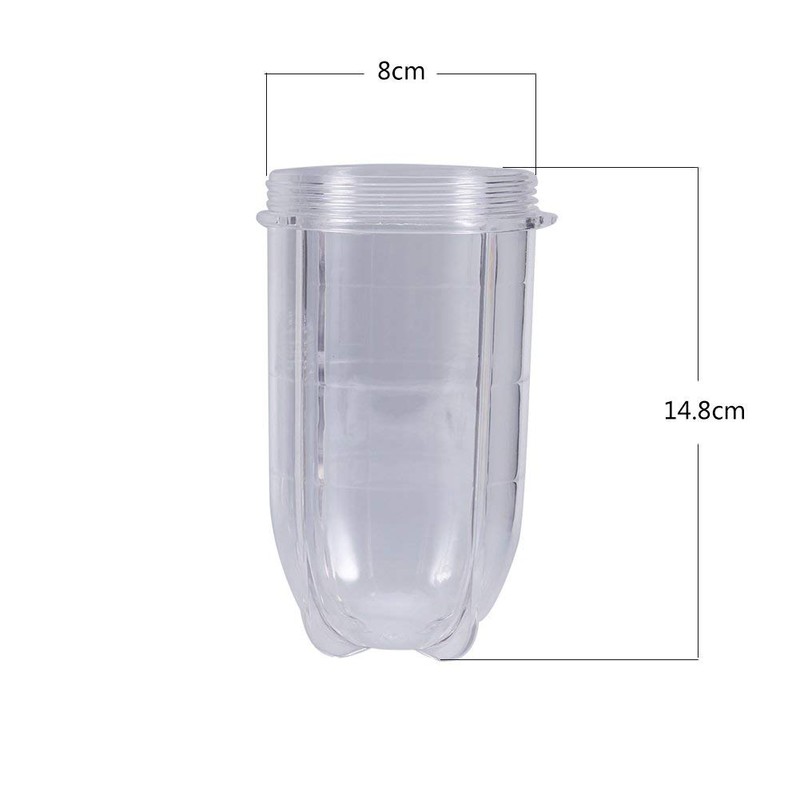 Mixer Blender, Juicer Replacement Cup Transparent Plastic High and Short