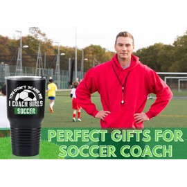 Onebttl Soccer Coach Gifts, Funny Gift Idea for Appreciation, Christmas, Birthday, 30oz Stainless Steel Insulated Travel Mug - I Coach Girls Soccer