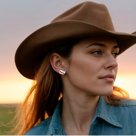 4th of July Earring For Women Heart Star Flag Patriotic Dangle Drop Earrings Red White and Blue Independence Day Earrings Faux Leather Tassel Earrings Beaded Letter Earrings For Jewelry Gift (D)