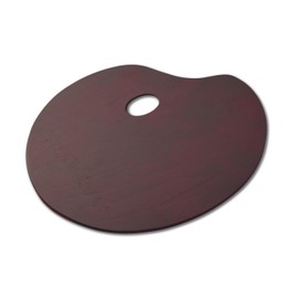 Kiilomp Oval Walnut Wood Paint Palette 12 x 9 Inches | Oil-Sealed Wooden Painting Palettes | Vintage Artist Oil Acrylic Mixing Tray | Portable Lightweight Art Pallet with Thumb Hole 24 x 30 cm