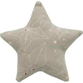 TRIXIE Christmas Play Cushion Star with Catnip Cotton Beige