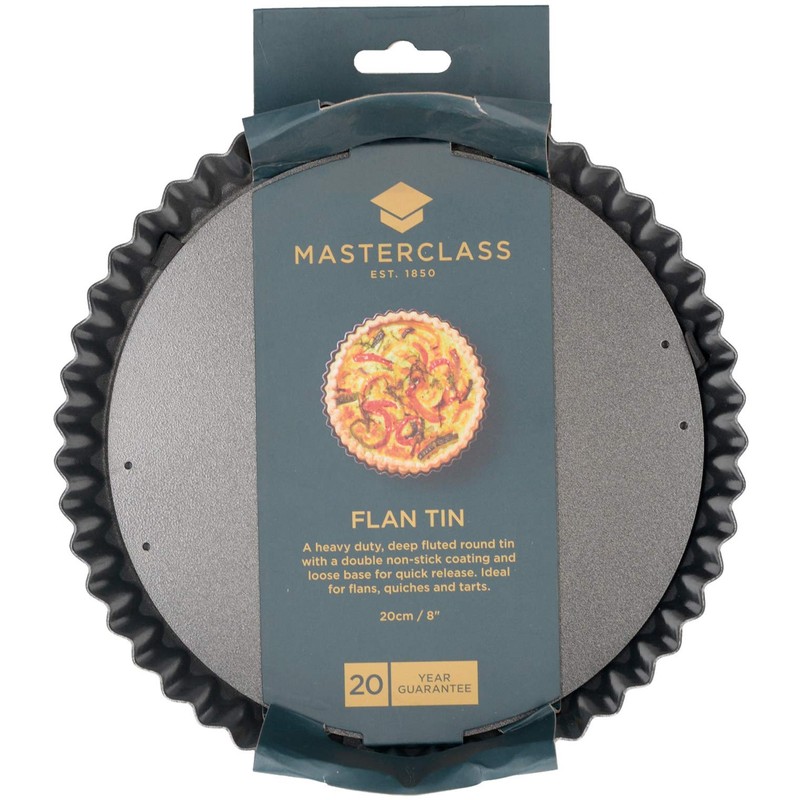 MasterClass KCMCHB39 20 cm Loose Bottomed Tart Tin with PFOA