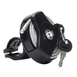 Bike Lock Roller Foldable Bicycle Cable Lock with Key Ideal for Bike, Electric Bike, Skateboards, Strollers, Lawnmowers - Retractable Lightweight Compact Bike Lock Made with Alloy Steel