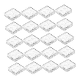 Toddmomy 20pcs Clear Glass Bricks for Dollhouse Realistic Miniature Building Supplies DIY Decoration for Micro Scenes for Dollhouse Accessories and Crafts