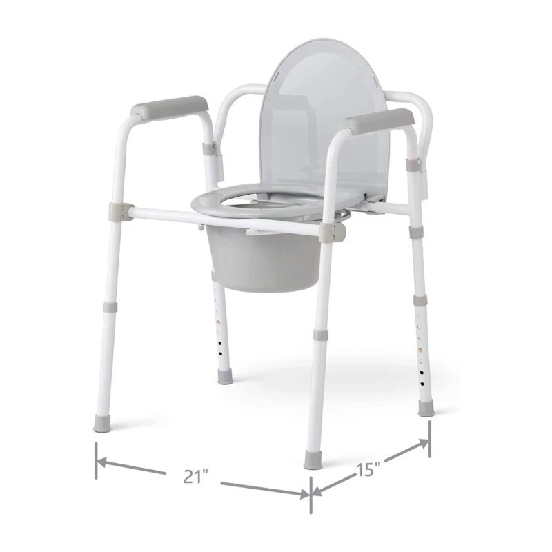 Toilet Assistance Seniors Elderly Disabled Portable Folding Potty Chair Seat