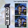 Solar House Number Sign Multifunction Waterproof LED Illuminated Outdoor Solar