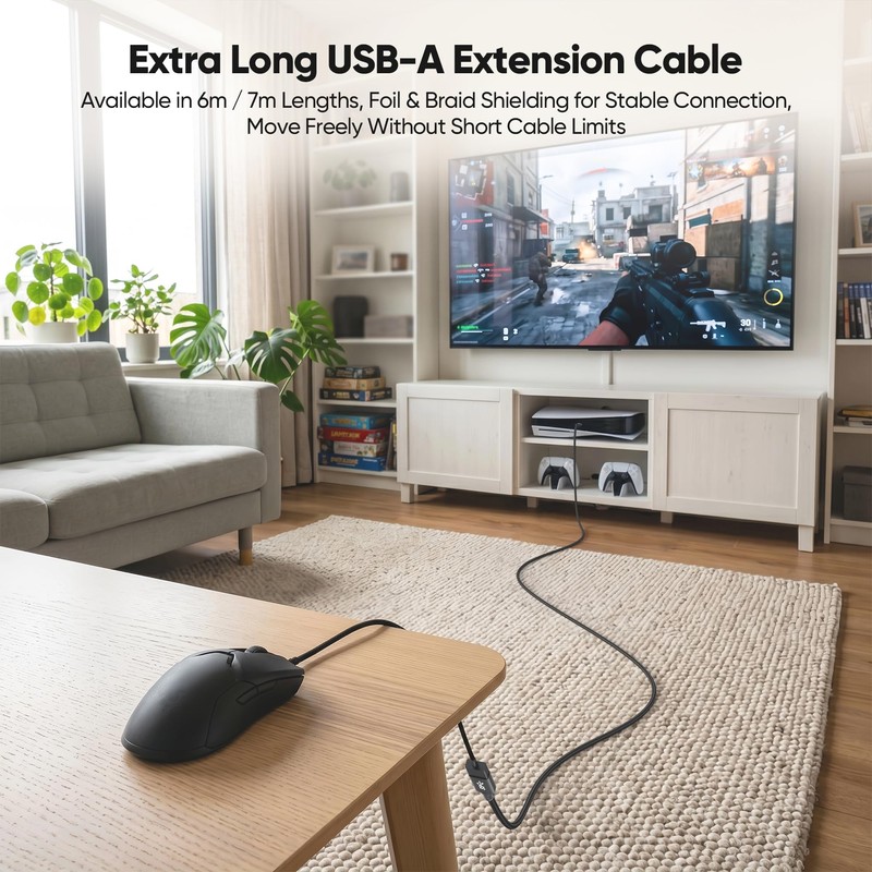 USB Extension Cable Long 20 FT, USB 3.0 Extender Cable