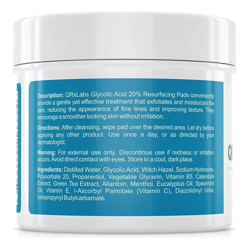 Xlabs Almohadillas Ácido Glicólico 20% Toallitas Exfoliante