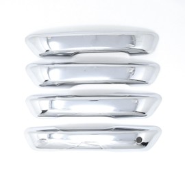 Trim Illusion Snap On Chrome Car Door Handle Cover Trim Compatible with Jeep Grand Cherokee L 2021-2024 Works Over Keyless Sensors, DH328