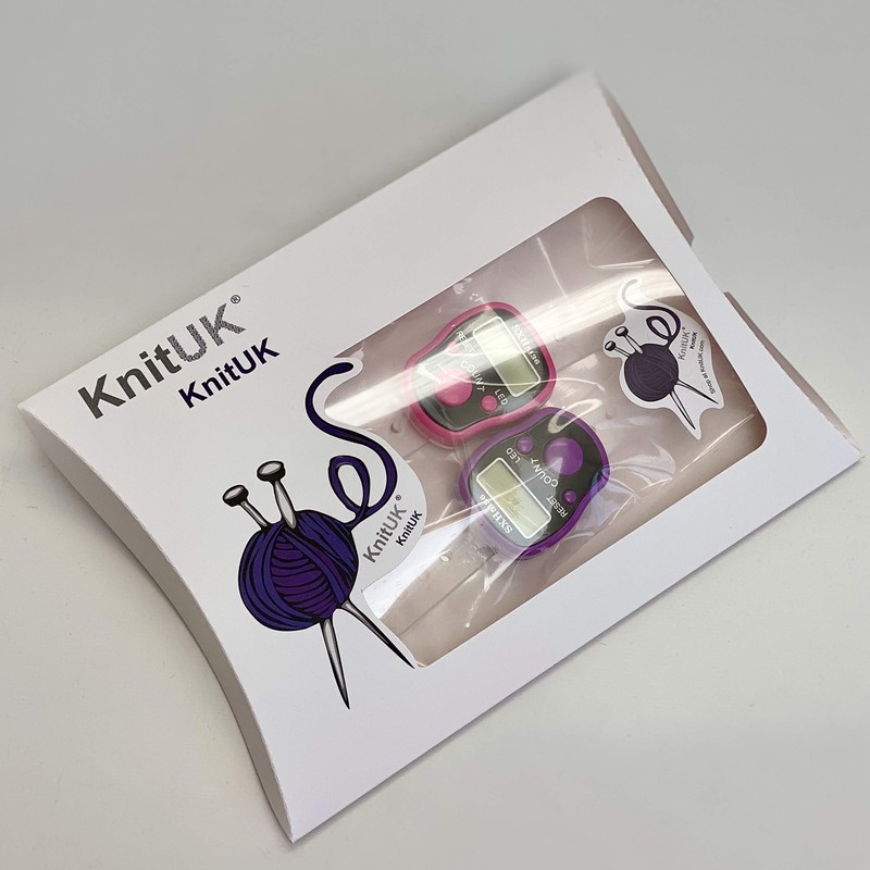 KnitUK Tally Counter - LED Backlight. Pack of 2. Pink