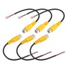 M METERXITY 6個入りRCA-スピーカー線アダプター 5.9インチ/0.15m RCAメスプラグジャックから裸線コネクターアダプター AVレシーバー/アンプ/TV用[イエロー] スピーカーコード修理