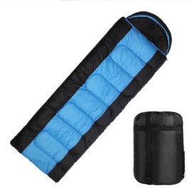 Sleeping Bag, 5.1 lbs (2.3 kg), Envelope Type, Lightweight, Compact, Padding, Comfortable Temperature - 14°F (-6°C to -11°C), Biting Prevention, Thermal Scarf, Windscreen Tube, Storage Pack Included,