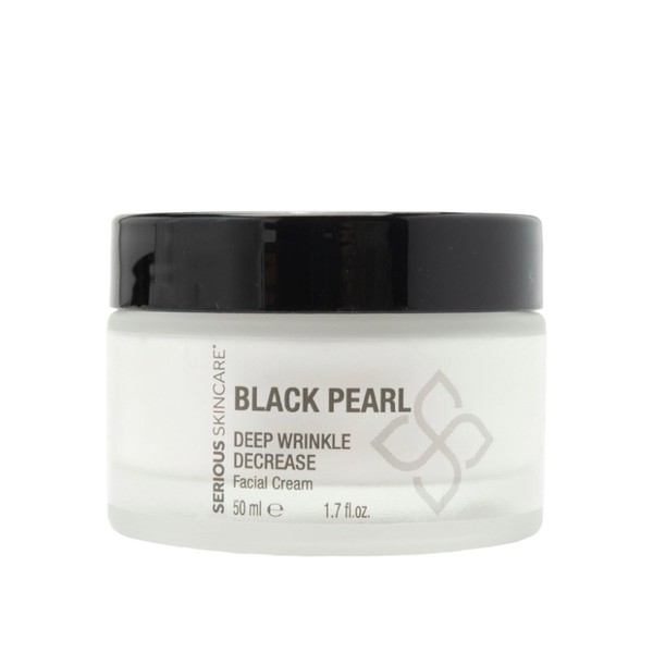 Serious Skincare Black Pearl Crema facial para disminuir las arrugas profundas, 1.7 onzas