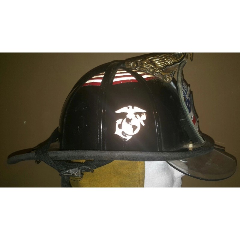 Unbranded Highly Reflective Black Decal Marine Corps EGA Fire Helmet
