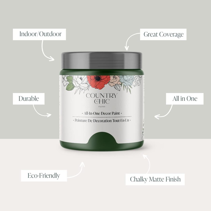 Country Chic All-in-One Chalk Paint for Furniture, Cabinets, Home Decor,