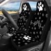 ZIATUBLES Dog Paws Print Car Seat Covers Full Set, Auto