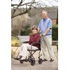 Drive Medical TR39E-SV Lightweight Folding Transport Wheelchair with Swing-Away Footrest,