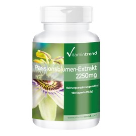 Passionflower Capsules Extract 2250 mg 180 Capsules Vegan Vitamintrend®