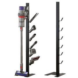 MOOPHY Vacuum Stand Holder Compatible for Dyson V6 V7 V8 V10 V11 V12 V15, Floor Handheld Cordless Vacuum Accessory Holder with 6 Hooks, Metal Storage Bracket Organizer