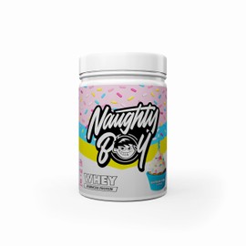 Naughty Boy Naughty Boy Advanced Whey Protein Powder, Optimum Taste and Mixability for Both Male and Female, High Protein Low, Sugar, Low Carb,Muscle Building Powder (Birthday Cake, 900 g)