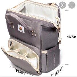 Lazy Monk NEW LAZY MONK Diaper Backpack Large Baby Bag for Girls & boys *Gray