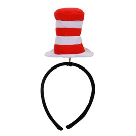 elope Dr. Seuss Cat in The Hat Springy Costume Headband Standard Red, White