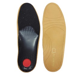 Meltonian Delux, Full Length Leather Insole with Arch Support and Metatarsal Pad (Women 8-9)