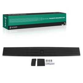 YHTAUTO Tailgate Molding Trim Fit for Ford F-150 2015-2020 | Texture Black Center Upper Side Flex Step Tailgate Top Cap Protector Molding Trim Cover, w/Release Button