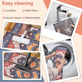 Stair Treads for Wooden Steps Indoor, 15 Pack 8" x 30" Non-Slip Carpet Reusable Adhesive Stair Rugs Runners Indoor for Kids, Elders, and Pets - TPR Backing Bohemia Design