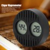 Round Hygrometer Thermometer ℃/℉ Digital Display High Accuracy Cigar Box