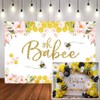 Avezano Honey Bee Baby Shower Backdrops Girls Honeycomb Oh Babee