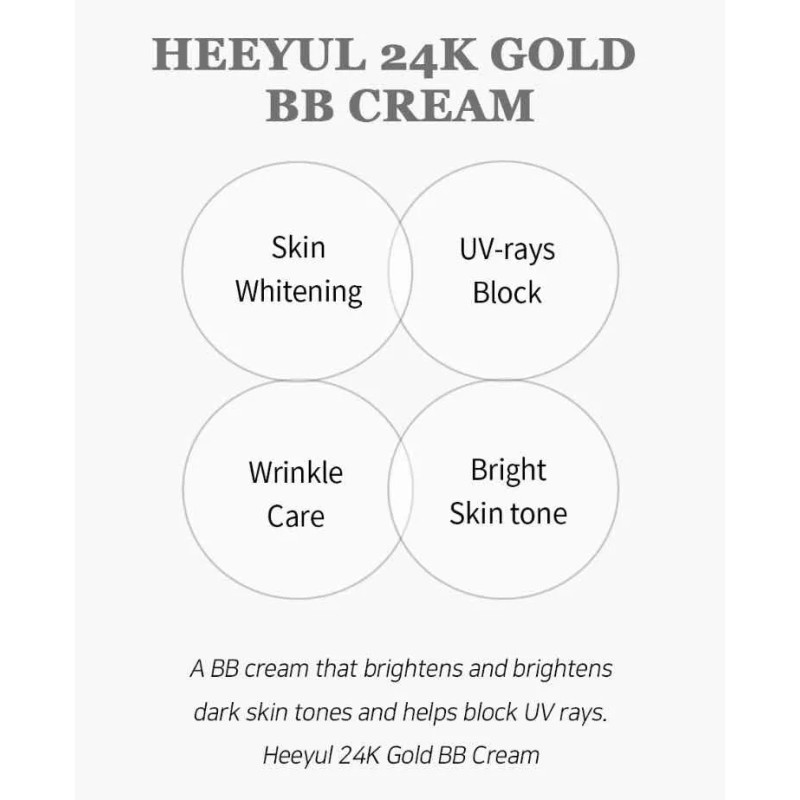Bidameun Crema Base De Maquillaje Coreana_ Bb Cream_ Oro 24k