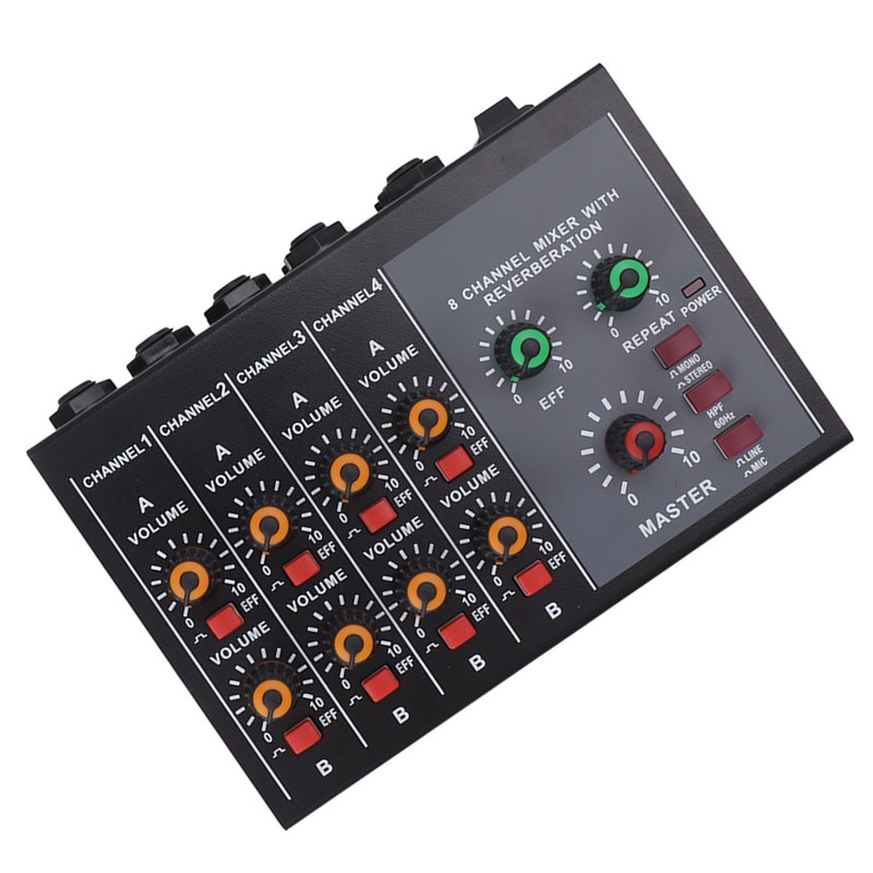 Compact Mixed Sound Mixer Metal 8 Channel Professional Mixer Board