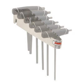 Extreme Max 5001.6712 T-Handle Wrench Holder – Wall-Mount Aluminum Rack for 9 T-Handle Wrenches in Garage, Shop & Enclosed Race Trailers – Silver