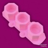Mercader Digital 2 Pzs Molde Silicón Hexagonal Maceta Octagonal Hielo