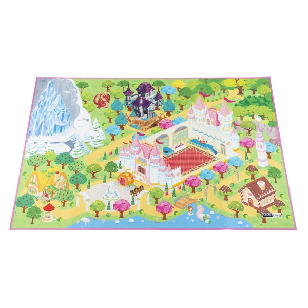 MMP Living Felt Play Mat for Kids - with Non-Slip, Grip Backing, Indoor/Outdoor, Machine Washable, 59" L x 39" W (Princess)