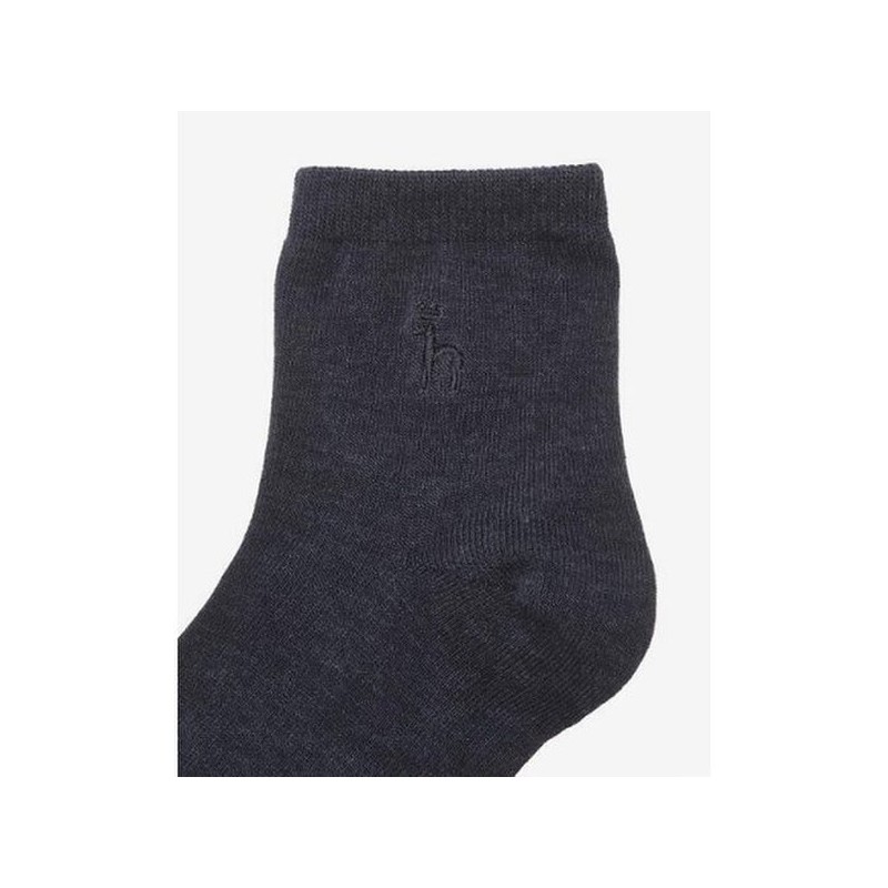 Hazzys (대구신세계)블랙 퍼피자수 면 단목양말3종세트 HISS5E220BK (Daegu Shinsegae) Black Puppy