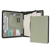 Wason A4 Portfolio with Zipper - Leather PU Padfolio with