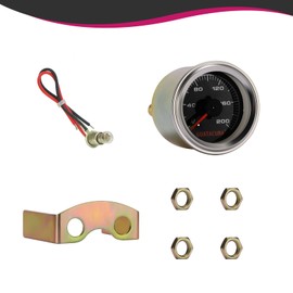 GOATACURA 200psi Mechanical Dual Air Pressure Gauge for Air Ride Suspension Systems, 2" Dial Size, Galvanized Iron Case, 1/8" NPT Back Mount, 3-2-3% Accuracy