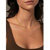 CTEEGN Chunky Gold Paperclip Necklace for Women Statement Thick Trendy
