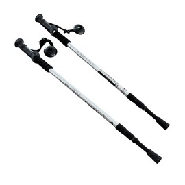 Nordic Walk Pole, Lightweight Telescopic 2 Poles, Silver