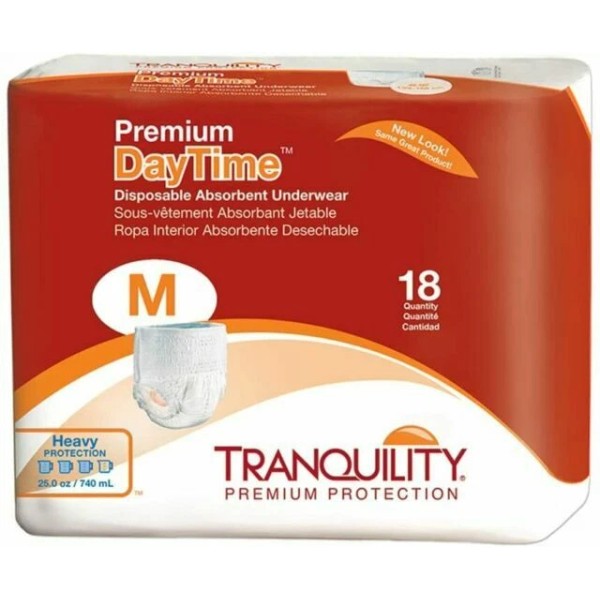 Tranquility Premium DayTime Adult Pull On Underwear Med, 34-48in, 72/Case