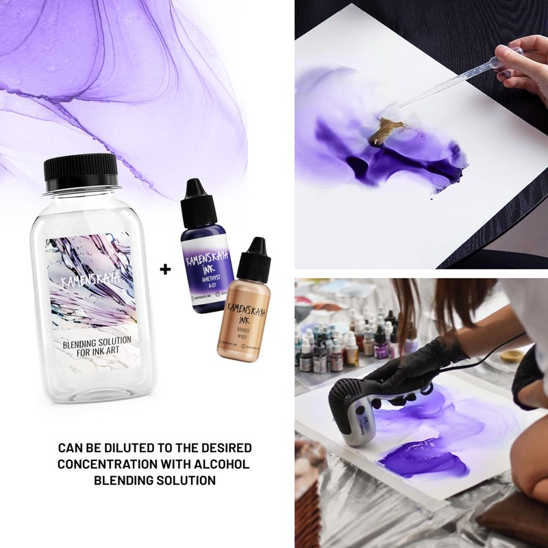 KAMENSKAYA Metallic Alcohol Ink Set: Gold Alcohol Ink, Silver Alcohol