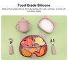 5pcs Baby Feeding Kit Food Grade Silicone Bear Design Plate