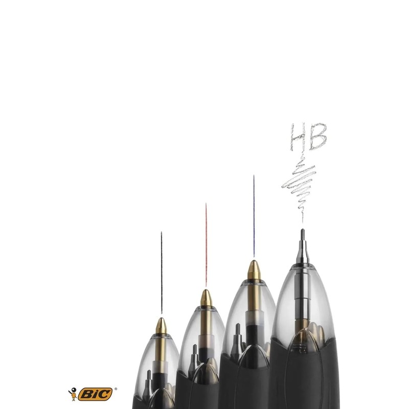 BIC 4 Colours Ballpoint Pen 4 Colours 3 + 1HB,