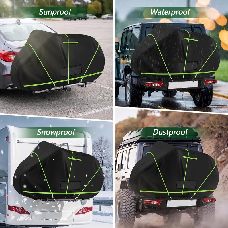 CEMOFE Bike Cover for Transport 2 Bikes on Rack, Waterproof
