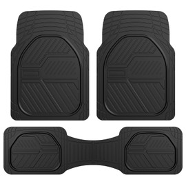 Coverado Juego Completo de Alfombrilla de Goma para Coches Negro, Negro, Negro, para Todo Tipo de Clima/s