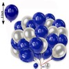 Plain Round Balloons 5 Inch Blue and Silver Balloons for
